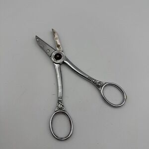 Vintage Wiss Usa no. FH4 Flower Shears Chrome Plated Fancy‎ Handles